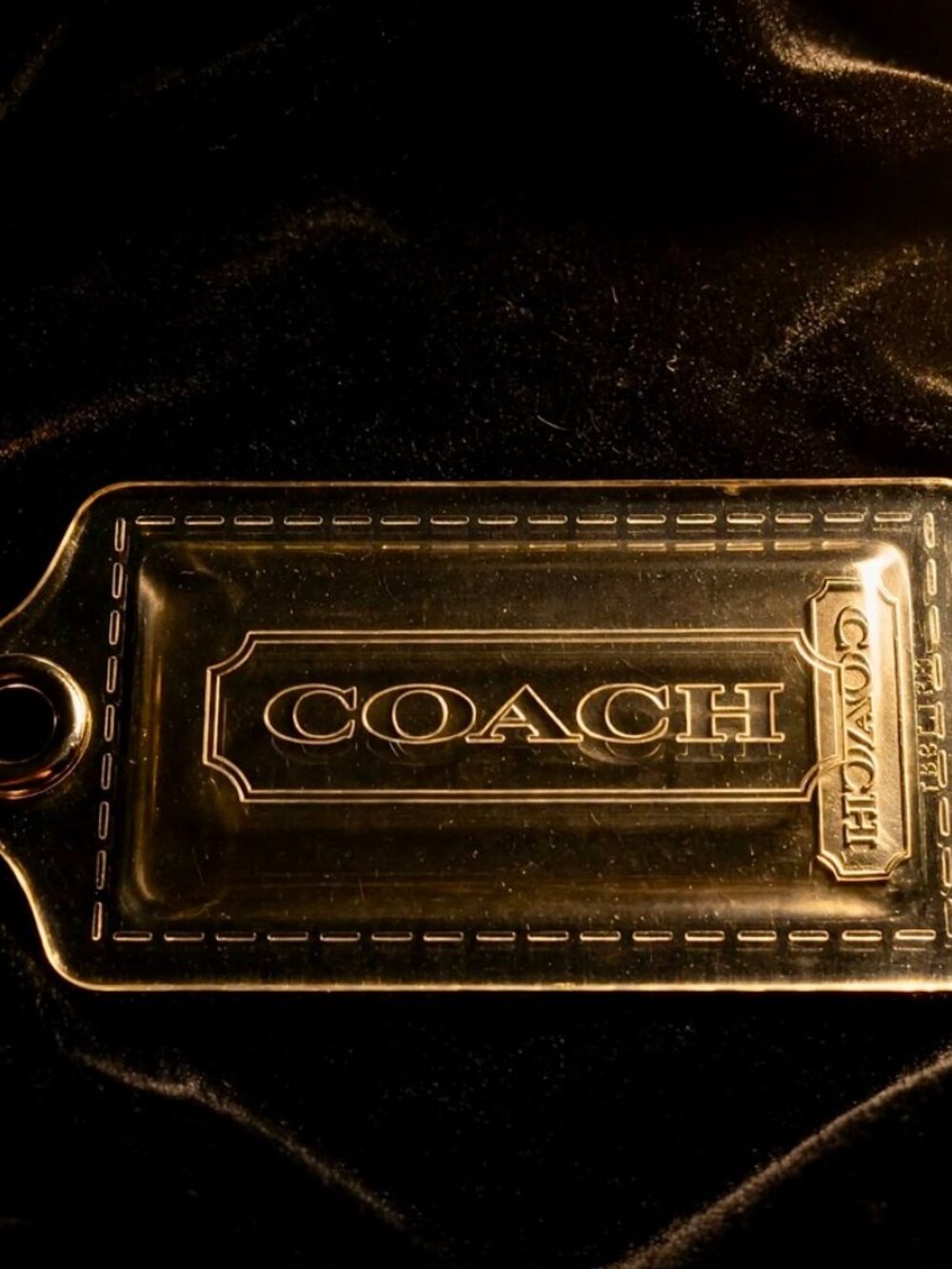 Authentic Vintage Coach Clear Jelly Lucite Hang Tag 3 Inch Bag Charm - Picture 5 of 7